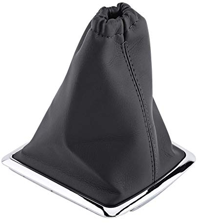 Fictory Cubierta de Palanca de Cambios en Piel Sintética Negra, Compatible con Ford Focus 2005-2012, Diseño Elegante, cubierta antipolvo de la perilla de cambio de coche de la PU