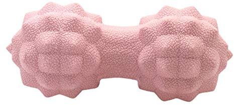 Double Lacrosse Ball Massage -Deep Tissue Peanut Massage Roller Tool Trigger Point Therapy for HIPS, Back, Spine, Legs, Shoulder, Neck and Self Myofascial Release (Pink)