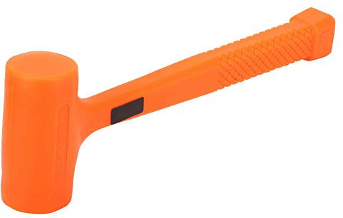 Fafeicy 0.5/1 LB Dead Blow Hammer Practical PVC Rubber Soft Face Dead Blow Hammer Installing Tool,Checkered Grip, Spark and Rebound Resistant(1LB)