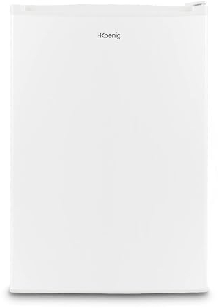 H. Koenig Frigorífico FGX880, Frigorífico Combinado Bajo Encimera, 113L, Congelador 17L, Bandeja para Helados, Bandeja para Verduras, Portabotellas, 2 Estantes, Puerta Reversible, 60W Blanco