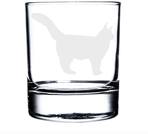 Maine Coon Cat Engraved Whisky Glass, Cat Gift, Cat Glass, Gift for Women, Gift for Men