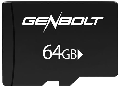 Genbolt Carte mémoire 64 Go Carte TF pour Utilisation de caméra de Surveillance