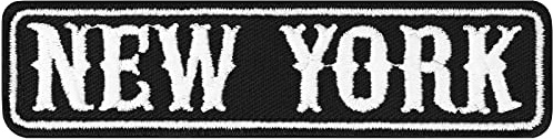 Écusson pour veste de moto New York Sticker à coudre/à repasser | New York City Biker Patch Insigne de rang Rankpatch pour tous les tissus | Application pour motocyclette | 100x25mm