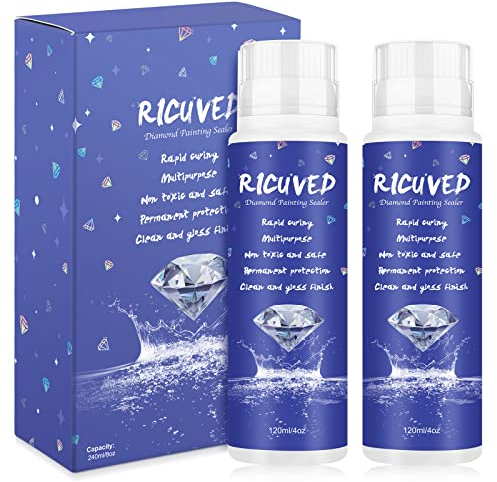 RICUVED Diamond Painting Versiegelung 240ML - Dauerhaft Geschützt & Zuverlässiger Halt