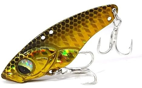 1 stücke Metall Angelköder Vibrationslöffel Bass Köder Crankbait Bass Wobbler Harte Köder Zikade Köder Tackle (Color : 08, Size : 10g)