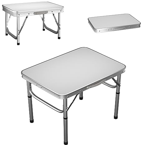 Laptoptisch Betttablett, Laptop Betttisch Klappbar Tragbar, Lesetisch, Frühstücksbrett, NotebookTisch, Getränkehalter, Büchertablett, für Wohnzimmer Büro, 2 Höhenniveau 56/26cm, 60 x 45 cm, weiß