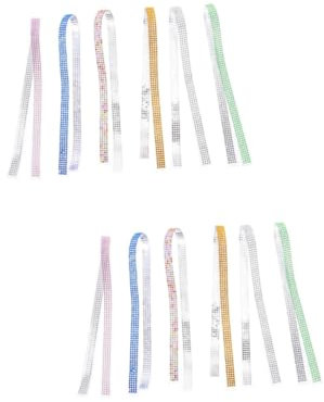 Lurrose 12rollen Selbstklebendes Glitzer-acryl-strassband Für -bastelprojekte Bunte Dekorationsbänder Und Mehr Für Scrapbooking Karten Und Kreative Gestaltung