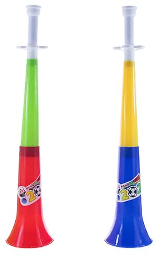 Niuhong 2 Pcs Corne Vuvuzela Tröte Très Bruyant Klaxons Bruyants Jouer Trompette Plastique Fanfare Football Corne Stade Faiseurs Bruit Fan Claironne Bruyamment Événements Sportifs Match (A)