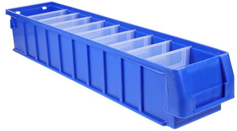 jojofuny Caja para Guardar Tornillos y Piezas, Organizador de Polietileno Azul Tablero de Partición, Ligero y Ahorra Espacio para Oficina y Taller