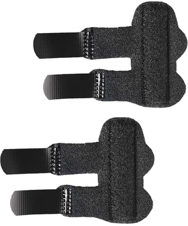 IPNSDON Stecche per dita, stecche protettive per dita, confezione da 2, guanti regolabili e riutilizzabili per alleviare il dolore in caso di fratture delle dita e osteoartrite (nero)