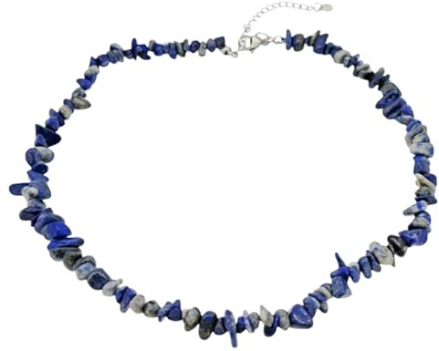 Handgemachte Damen Mädchen Perlen Edelstein Chips Choker Halskette - Natürliche Heilsteine Kristall Schmuck für Frauen Mädchen