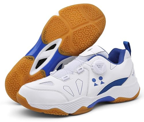 ForceRoute Chaussures De Tennis,Pingpong Badminton Sneakers,Sneaker De Volleyball Confortable,Chaussures De Tennis Homme,Respirantes,Maintien et Amorti,Respirant Léger,pour La Courge De Racquiet.