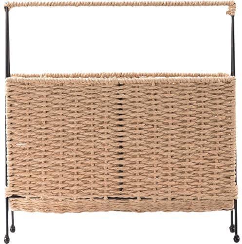 Zghhc Panier À Magazines Tissé À Main, Porte-journaux, Porte-revues, Panier De Rangement Décoratif pour Magazines, pour Maison, Le Bureau Le Bureau