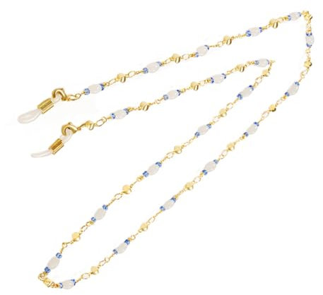WRITWAA Brillenhalterband Mit Perlen Augenkettenhalter Goldene Brillenschnur Für Sonnenbrillen Brillenhalter