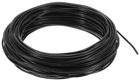 PATIKIL Alambre Bonsái de 3mm, 1 Rollo de Alambre Floral de Aluminio Anodizado, 29 Metros, para Fijar Ramas de Jardinería, Árboles, Formación Bonsai, Color Negro
