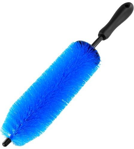 QWORK® Brosse Professionnelle à Jantes Longues pour Un Nettoyage en Profondeur, 44 cm Bleue, nettoyant Doux pour Jantes