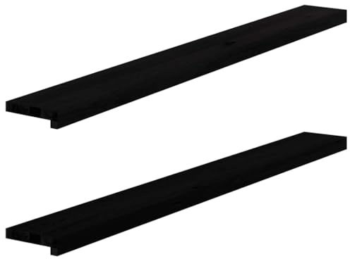Xichuzi Davanzali 2 pz Marrone Scuro 140x15x2 cm Legno Massello Rovere,Davanzali per Finestre,per Interni,Davanzale Interno,Soggiorno,Decorazione-4009171