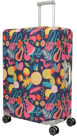 ACCESSORIES luggage cover L, fruits on navy Körperpflege und Gesundheit