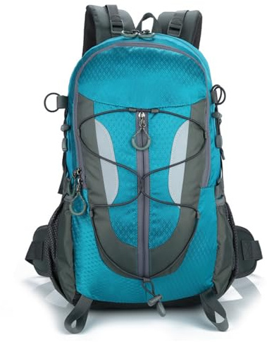 PORRASSO 30L Wanderrucksack Wasserdichter Rucksack Trekkingrucksack Reiserucksack Hiking Backpack für Damen Herren Camping Klettern Reisen Sport Blau