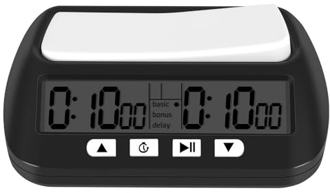 Jevina Schachuhr, Digitaler Schach-Timer und Spiel-Timer, Tragbare -Mehrzweck--Uhr Schwarz