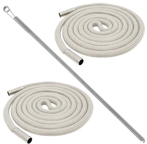 Cordón para sudadera y pantalón de chándal – 140 cm, cordón de algodón con extremos metálicos, cordón de resorte – cinta para sudadera con capucha, cordón para pantalón (2 unidades, gris)