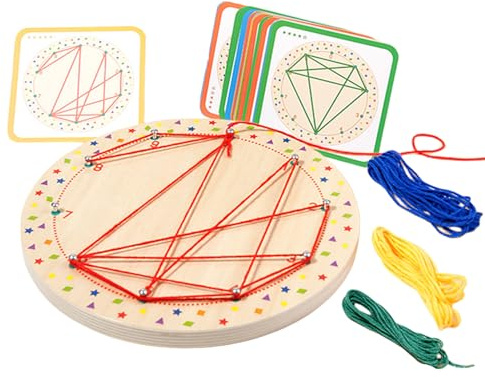 Générique Planchette de Jeu Mathématique en Bois | Jouet Éducatif | avec Accessoires Dont Cartes et Bandes - Idéal pour Filles et Garçons en Voyage ou à l'École