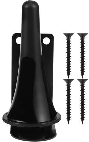 HOUDERCO Soporte y Hierro Exhibición para de Plástico en para Almacenamiento de Colgador Negro Pared Clarinete Flauta Espacios Pequeños