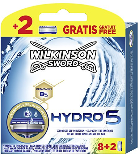 Wilkinson Sword Hydro 5 Rasierklingen für Herren Rasierer 8 + 2 St