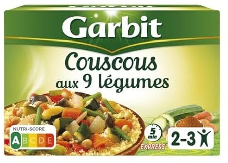 GARBIT - Couscous 9 Légumes 690G - Lot De 4 - Livraison Gratuite