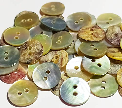 BOTIBOTON - Natürliche Muschelknöpfe aus Perlmutt - AKOYA - Verschiedene Größen - Hergestellt und versandt aus Spanien - 12 mm