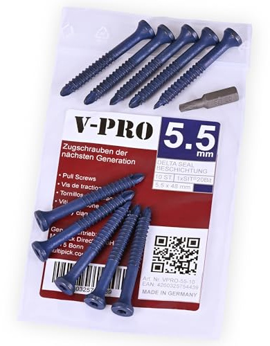MULTIPICK Tornillos de tracción [5.5 x 48 mm] Tirafondos - 10 piezas