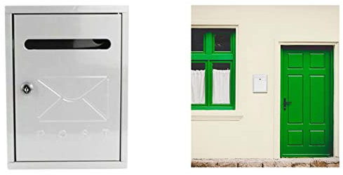 Cassetta postale bianca buca della posta porta lettere 26 X 20 X 7 cm