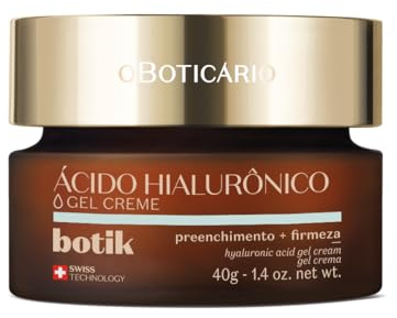O Boticário Botik Gel Gesichtscreme mit Hyaluronsäure, Anti-Falten-Creme für Damen, Faltenfüller, erhöht die Festigkeit der Haut und weiche, schlaffe Haut, 40 g