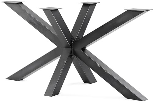 HOLZBRINK Tischgestell Spider | Massive Tischkufen/Tischbeine Metall Rohstahl mit Klarlack für Couchtisch, Esstisch, Schreibtisch, Konferenztisch | 1 Stück Tisch-Füße 150x70 cm | Höhe 72 cm