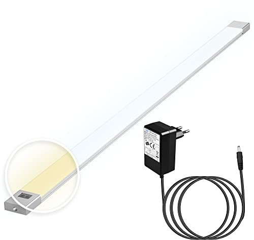 phonar 2er Pack - 60cm LED Lichtleiste, 2800-6000K Unterbauleuchte Indirekte Beleuchtung Küche LED Leiste Küche Farbtemperatur einstellbar, 9W 230V LED Licht mit Bewegungssensorschalter