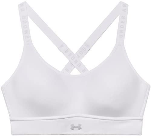 Under Armour Womens Sport Bras Infinity Mid Impact BH, Wht, 1363353-100, SM