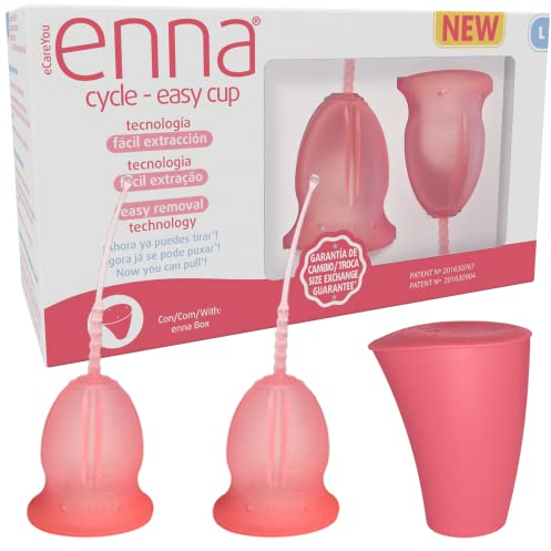 enna cycle easy «L» 2 Coupes Menstruelles + Récipient pour Stérilisation