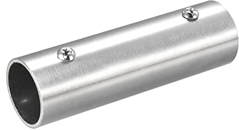 sourcing map Schiene Rohrfitting 2-Weg 100mm 304 Edelstahl | Gebürstet für 25mm/1 Handlauf