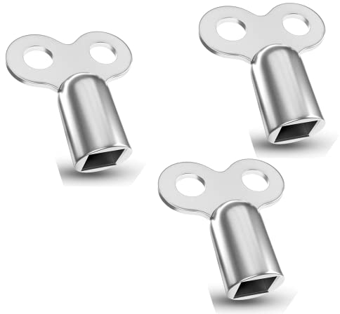 Chiave Sfiato Termosifone, 3 Pezzi Robuste Chiavi di Sfiato in Alluminio Chiavi per Riscaldamento Adatte per Molti Radiatori Termosifoni(Quadrata di 5MM)