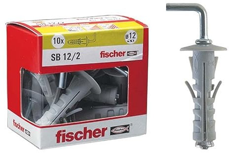 FISCHER Tassello in nylon sb 12/8 k con gancio corto confezione 10 pezzi