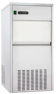 Macchina Ghiaccio Granulare Professionale 100 Kg. Ice Maker in Acciaio Inox per Bar, Ristorazione e Casa Barca - Raffreddamento ad Aria Collegamento Idrico