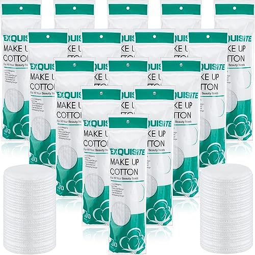 Maxcheck 1500 Pcs Cotton Rounds Bulk, Makeup Remover Pads for Face