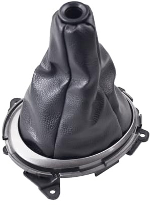 Malcayang Manual Gear Shift Gaiter Boot Cover Compatible with Fit Jazz 2009–2015, Black Faux Leather Shifter Lever Dust Sleeve, Stylish Interior Upgrade Trim