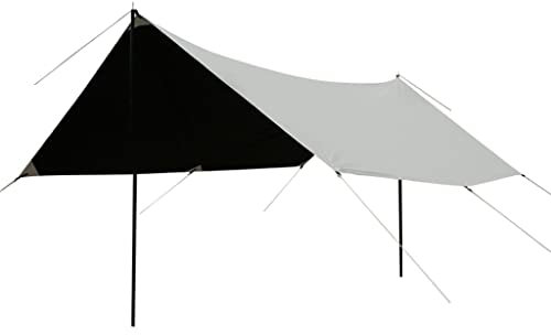 HIFRQVVC Outdoor Faltbares Camping Tarp Unterstand, Outdoor-Überdachung, Hängematte, Regenplane, Sonnenschutz, Camping-Unterstand for Camping, Reisen, Outdoor, Hängematten(400 * 340cm)
