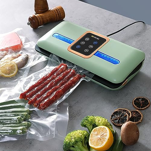 XNZJHPP Automatic Vacuum Sealer Machine,Vacuum Food Sealer Machine,80KPa Strong Suction,Smart Touch, Dry/Wet/Powder/Liquid Four-purpose