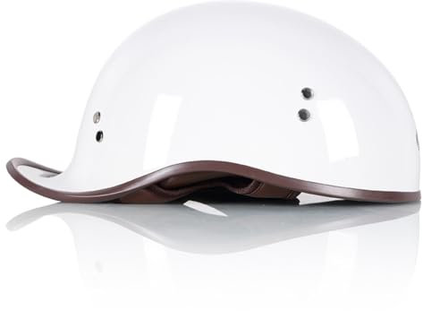 Halbhelme für Cruiser Motorrad Motesen Motocross Helm Crash Helme für Motorräder è omologato CE Cruiser ABS Herbst-Winter Herren Jungen Baseballmütze Halbschalenhelm