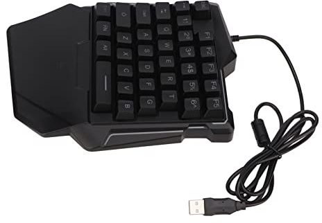 lvifloae Clavier de Jeu à Une Main, 35 Touches, rétroéclairage coloré, Interface USB Professionnelle, Clavier Ergonomique rvb pour PC