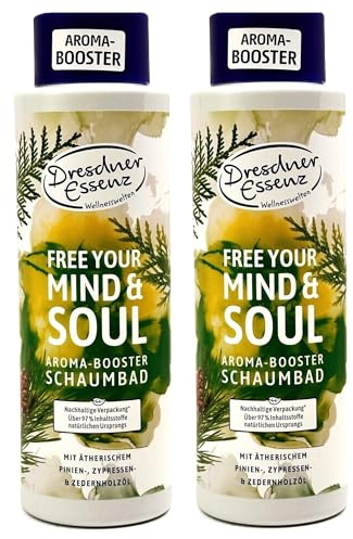 2er Pack Dresdner Essenz Schaumbad Aroma Booster Free your Mind & Soul 2 x 500ml