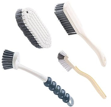 FRCOLOR 4stücke Griffdesign Reinigungsbürsten Scheuerbürsten Haushalts Scheuerbürste Flexible Reinigungsbürste Ergonomischer Griff Vielseitige Anwendung
