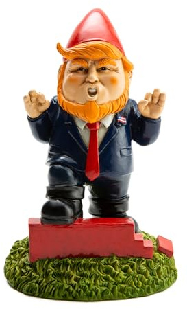BigMouth Inc Nain de jardin présidentiel orange Overlord - Statues d'extérieur amusantes pour décoration de jardin extérieure